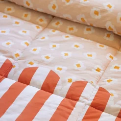 Couette imprimée enfant et une taie d'oreiller (140 x 200 cm) Fresh popcorn Rouge