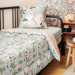 Couette imprimée enfant et sa taie d'oreiller (140 x 200 cm) Tamia Multicolore