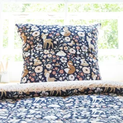 Couette imprimée enfant et une taie d'oreiller (140 x 200 cm) Forêt enchantée Multicolore