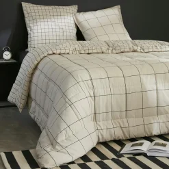 Couette imprimée et une taie d'oreiller (140 x 200 cm) Carrie Beige