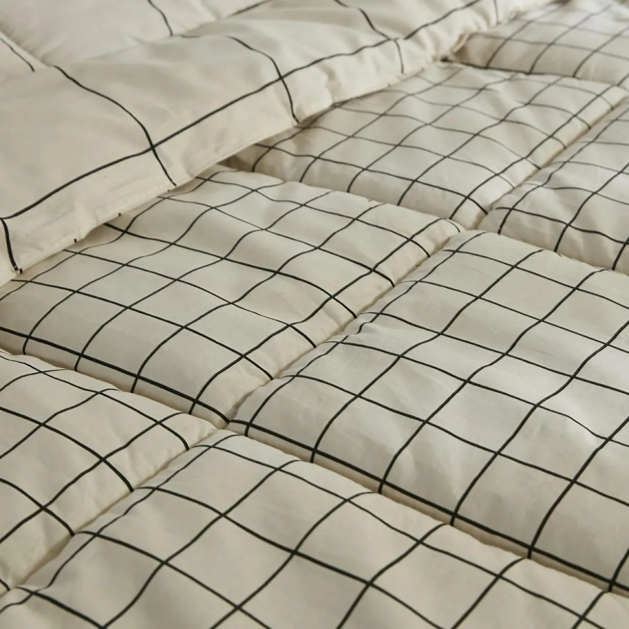 Couette imprimée et une taie d'oreiller (140 x 200 cm) Carrie Beige