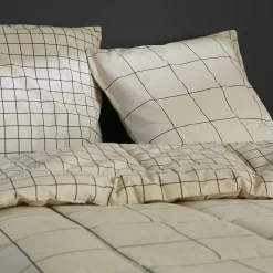 Couette imprimée et une taie d'oreiller (140 x 200 cm) Carrie Beige