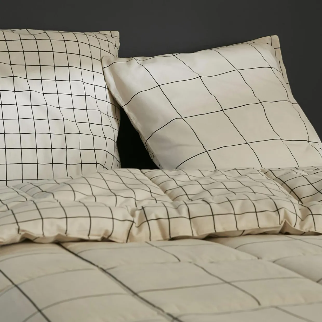 Couette imprimée et une taie d'oreiller (140 x 200 cm) Carrie Beige