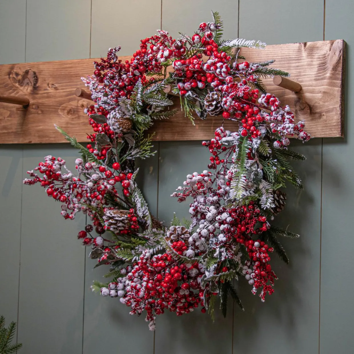 Couronne de Noël (D40 cm) Epinea Vert enneigé