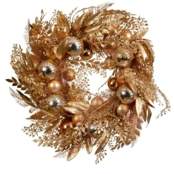 Couronne de Noël (D50 cm) Majesty Or cuivré