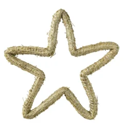 Couronne de Noël en paille (D42 cm) Étoile à décorer