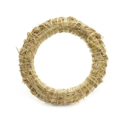Couronne de Noël en paille (D30 cm) à décorer