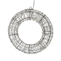 Couronne de Noël lumineuse 500 micro LED (D38 cm) Star Light Noir et blanc chaud