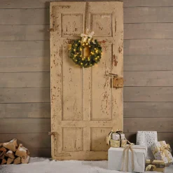 Couronne de Noël lumineuse (D40 cm) Manitoba Blanc chaud