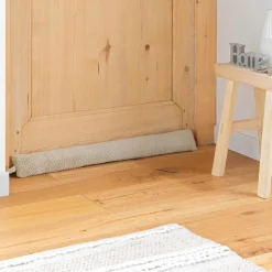 Coussin bas de porte flanelle (80 x 10 cm) Flanela Beige