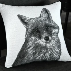 Coussin carré (40 cm) Clairière Blanc