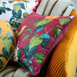 Coussin carré (40 x 40 cm) Emmy Bordeaux