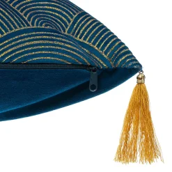 Coussin carré (40 x 40 cm) Glitter Bleu canard