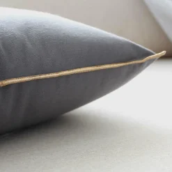 Coussin carré coton (40 cm) Harmony Gris