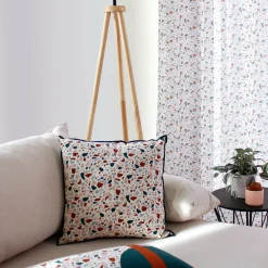 Coussin carré coton (40 cm) Terrazzo Multicolore