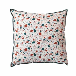 Coussin carré coton (40 cm) Terrazzo Multicolore