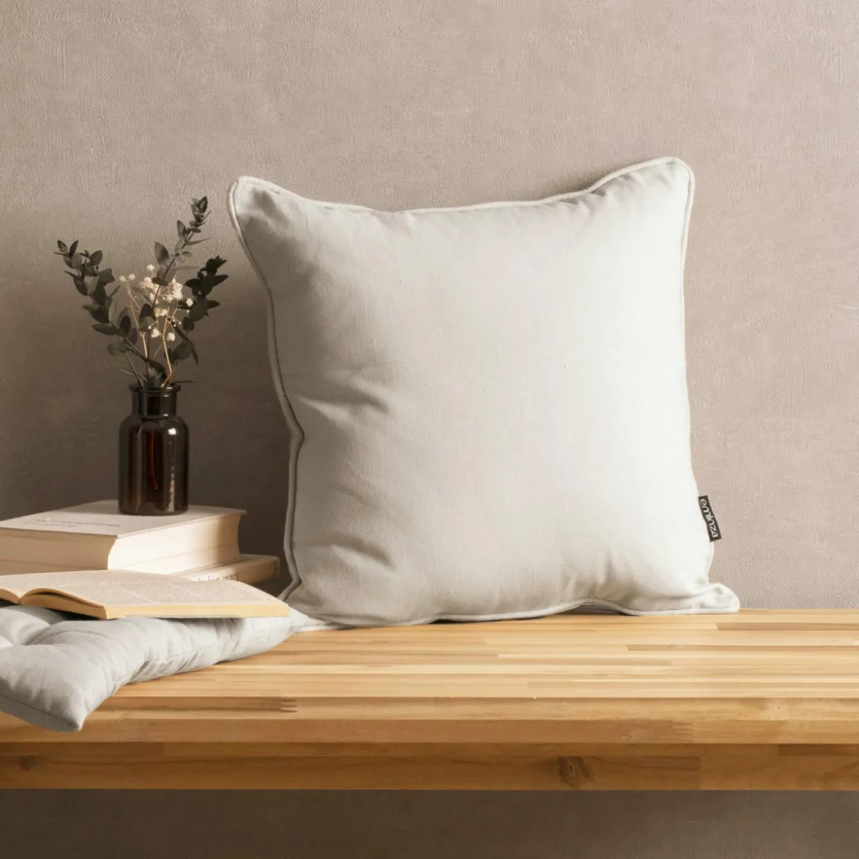 Coussin carré coton (40 x 40 cm) Pixel Beige