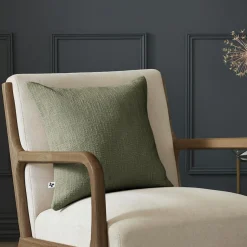 Coussin carré coton (45 x 45 cm) Sixtine Vert romarin