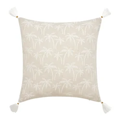 Coussin carré coton (45 x 45 cm) Saharis Beige