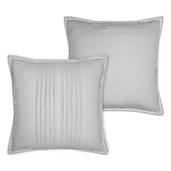 Coussin carré coton (50 x 50 cm) Joséphine Gris clair