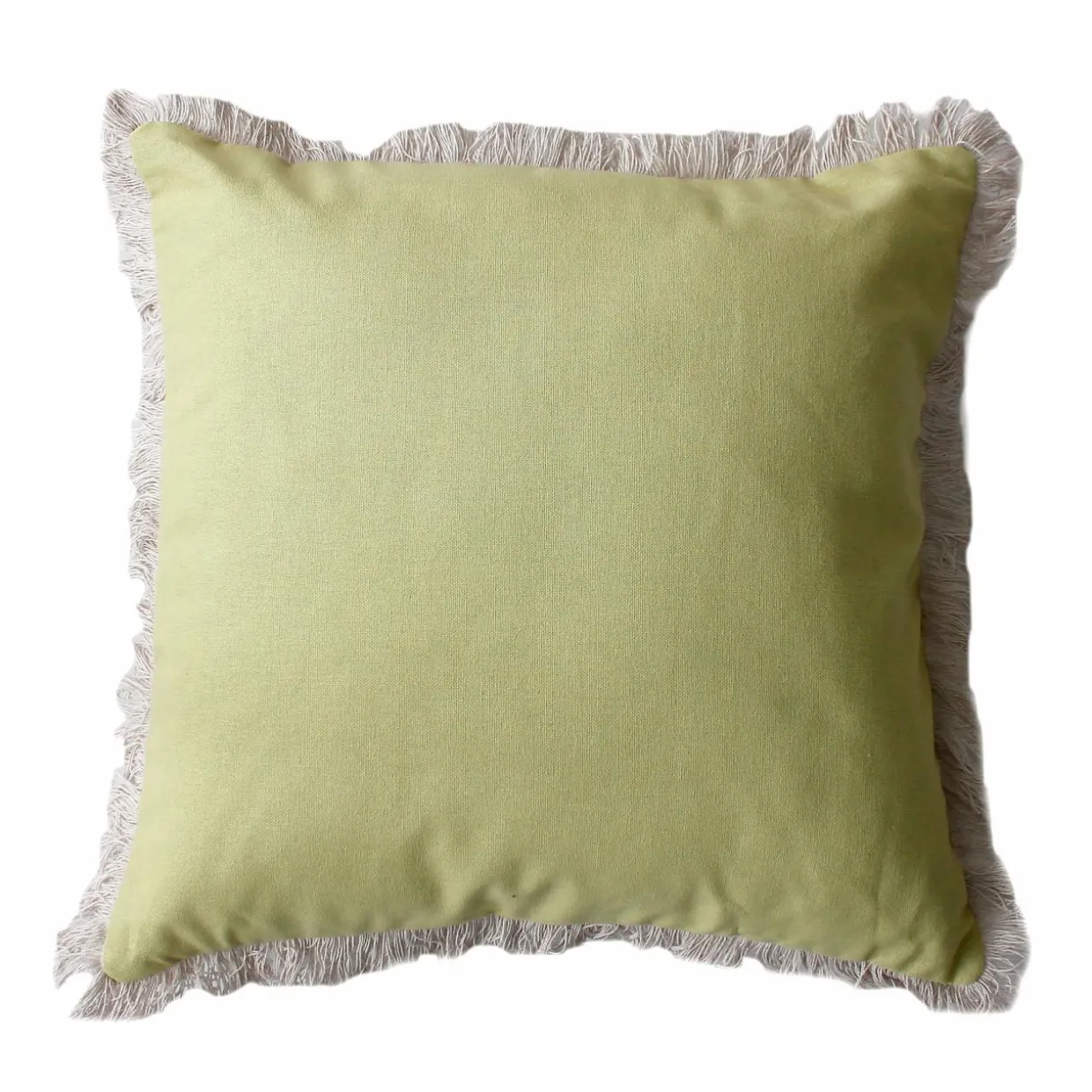 Coussin carré coton (40 x 40 cm) Herbier uni Vert tilleul