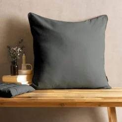 Coussin carré coton (60 x 60 cm) Pixel Gris anthracite