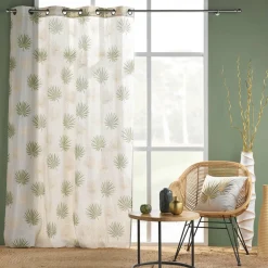 Coussin carré coton (40 x 40 cm) Lotus Vert