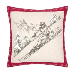 Coussin carré coton (45 x 45 cm) Villard Gris