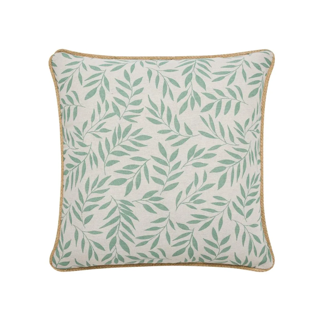 Coussin carré coton (45 x 45 cm) Naya Vert sauge