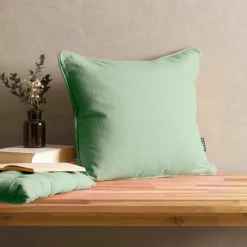 Coussin carré coton (40 x 40 cm) Pixel Vert menthe