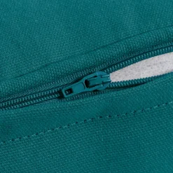 Coussin carré coton (40 x 40 cm) Pixel Bleu canard