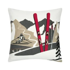 Coussin carré coton (40 x 40 cm) Villard Gris