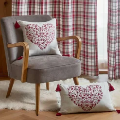 Coussin carré coton (40 x 40 cm) Megeve Rouge