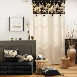 Coussin carré coton (40 x 40 cm) Karaba Noir