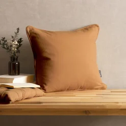Coussin carré coton (40 x 40 cm) Pixel Camel
