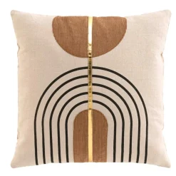 Coussin carré coton (45 x 45 cm) Spyro Ecru