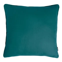 Coussin carré coton (60 x 60 cm) Pixel Bleu canard