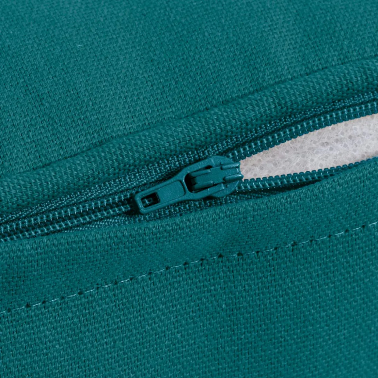 Coussin carré coton (60 x 60 cm) Pixel Bleu canard