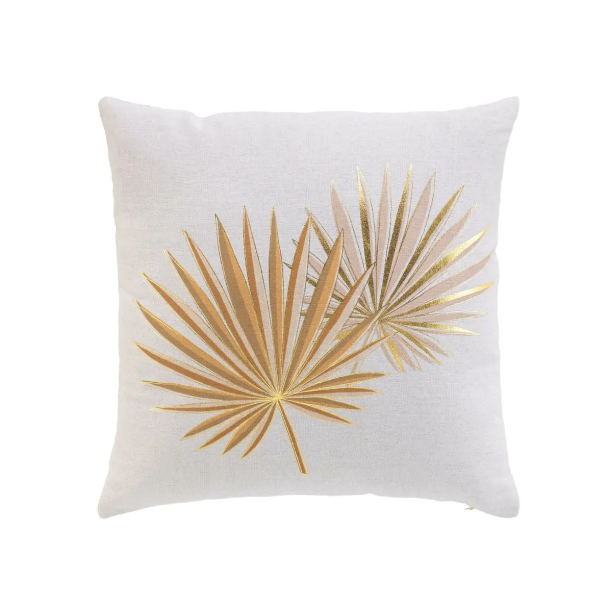 Coussin carré coton (40 x 40 cm) Lotus Jaune ocre