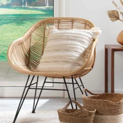 Coussin carré coton (40 x 40 cm) Atlas Beige