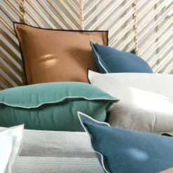 Coussin carré coton (45 x 45 cm) Helios Camel