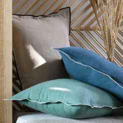 Coussin carré coton (45 x 45 cm) Helios Vert