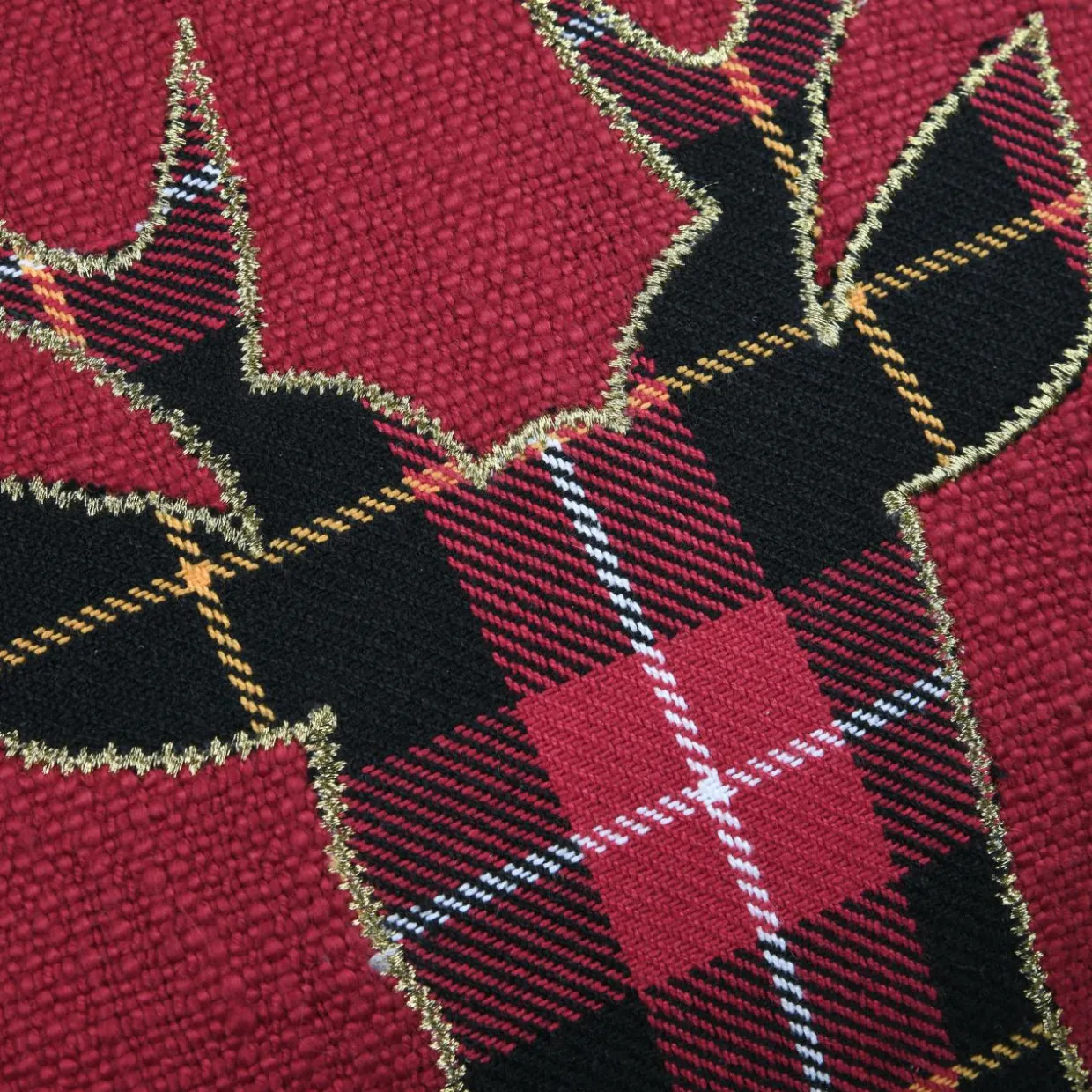 Coussin carré coton (45 x 45 cm) Finna Rouge