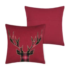 Coussin carré coton (45 x 45 cm) Finna Rouge