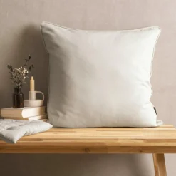 Coussin carré coton (60 x 60 cm) Pixel Beige