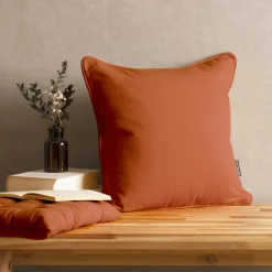 Coussin carré coton (40 x 40 cm) Pixel Terracotta