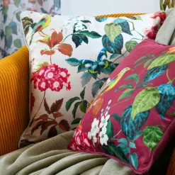 Coussin carré coton (45 x 45 cm) Emmy Ecru