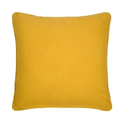 Coussin carré coton (50 x 50 cm) Emmy Jaune moutarde