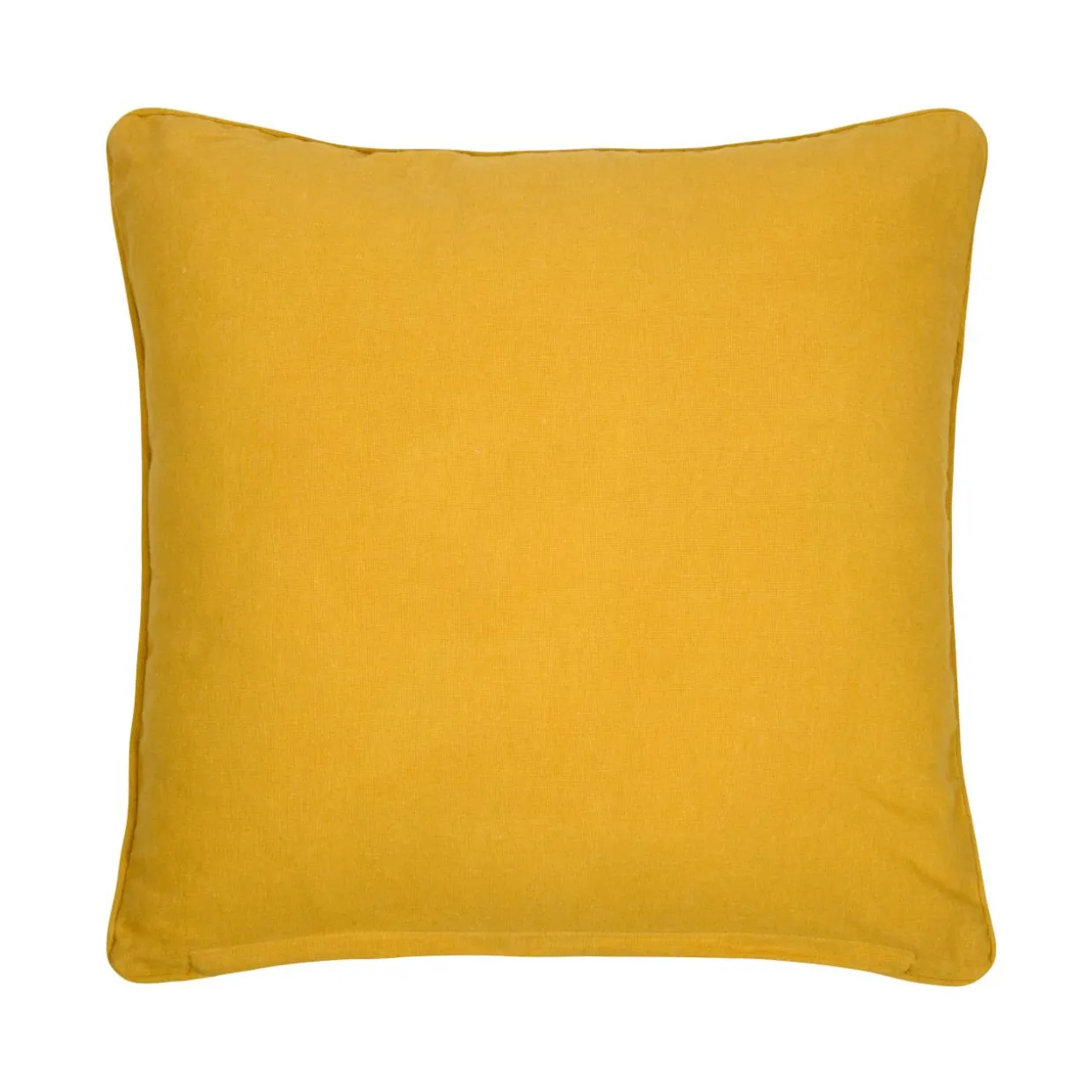 Coussin carré coton (50 x 50 cm) Emmy Jaune moutarde