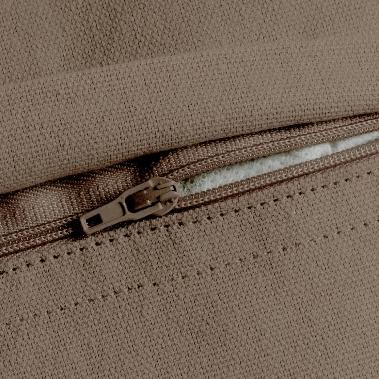 Coussin carré coton (45 x 45 cm) Pixel franges Taupe